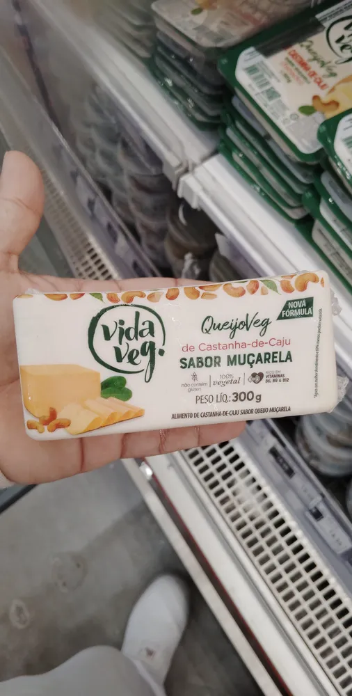 Queijoveg Muçarela de Castanha de Caju Vida Veg.