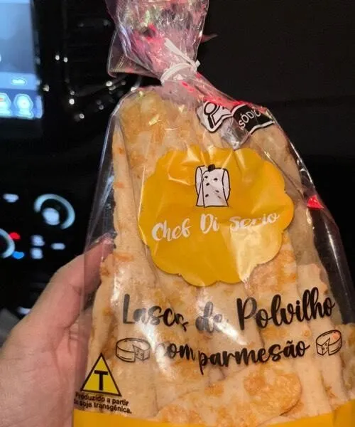 Lascas de Polvilho de Parmesão