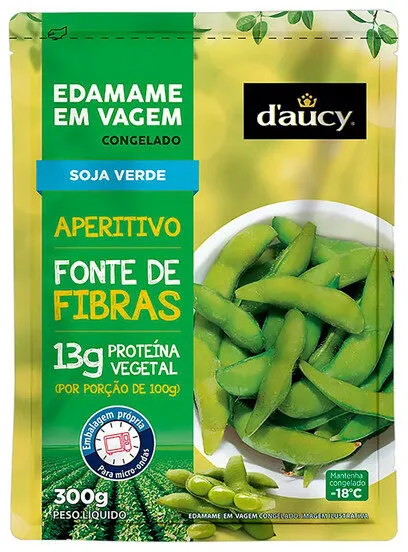 Edamame Em Vagem Congelado Daucy Pacote 300g