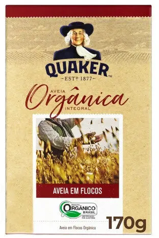 Aveia Orgânica Em Flocos Quaker Caixa 170g