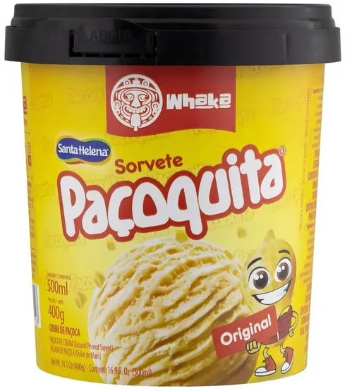 Sorvete Paçoquita Original Whaka Pote 500ml