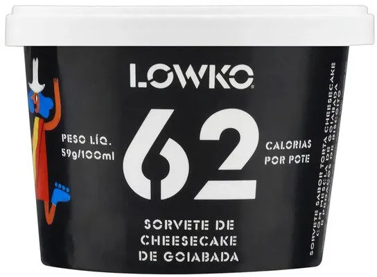 Sorvete Cheesecake De Goiabada Lowko Pote 100ml
