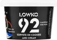 Sorvete Cookies And Cream Lowko Pote 100ml