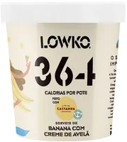 Sorvete Banana Com Creme De Avelã Lowko Pote 455ml