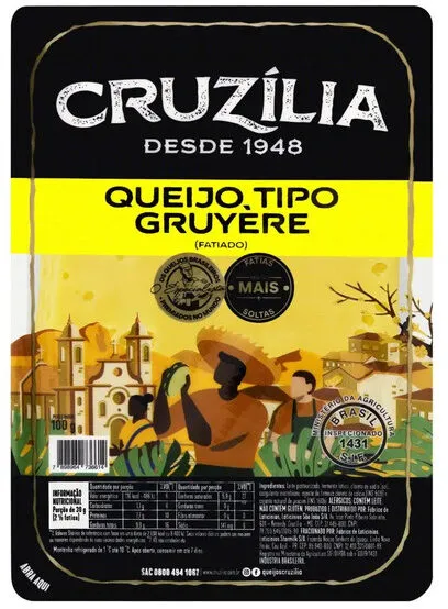 Queijo Gruyère Fatiado Cruzília 100g