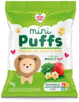 Biscoito De Arroz Integral Brócolis E Maçã Nhami Mami Mini Puffs Pacote 15g
