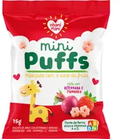 Biscoito De Arroz Integral Beterraba E Morango Nhami Mami Mini Puffs Pacote 15g