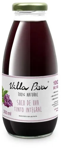 Suco Integral Uva Tinto Villa Piva Garrafa 300ml