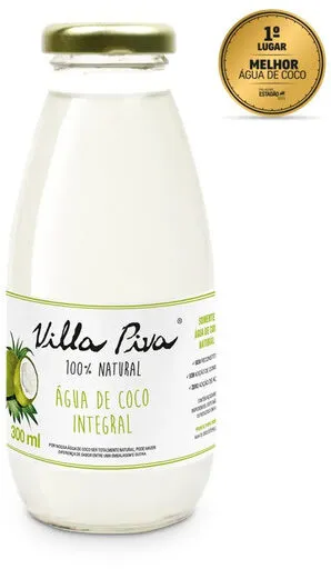 água De Coco Esterilizada Integral Villa Piva Garrafa 300ml