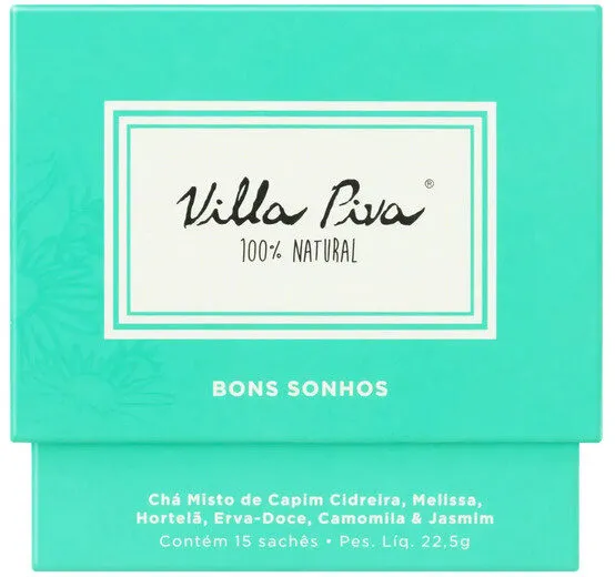 Chá Villa Piva Bons Sonhos Caixa 22,5g 15 Unidades