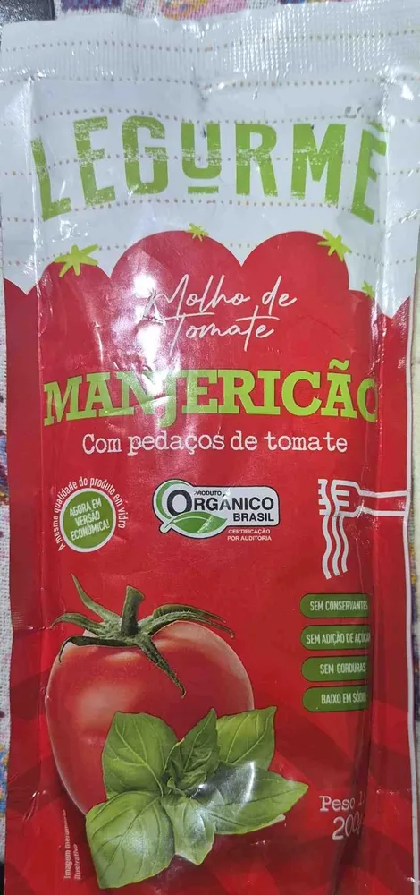 Molho de Tomate com Pedaços Orgânico