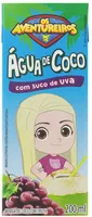 água De Coco Uva Os Aventureiros Caixa 200ml