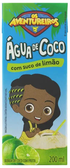 água De Coco Limão Os Aventureiros Caixa 200ml