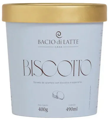 Sorv Bacio Di Latte Biscotto 490ml Pote