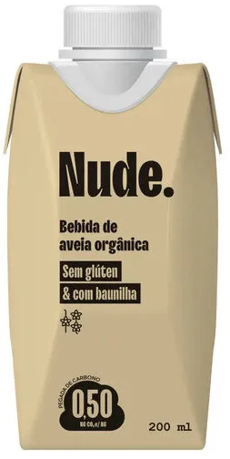 Bebida à Base De Aveia Orgânica Baunilha Nude. Caixa 200ml