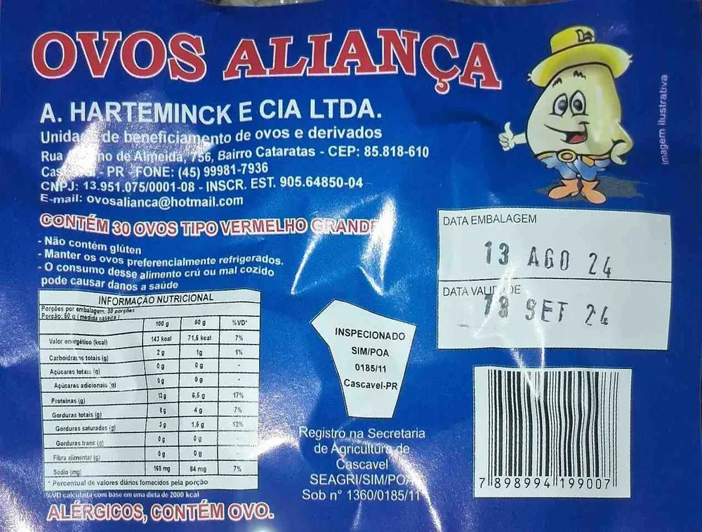 Ovos tipo vermelho grande