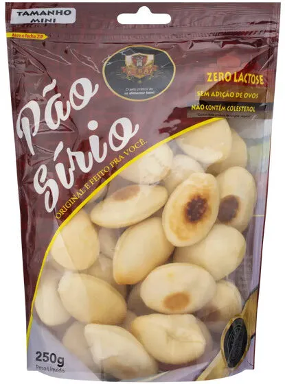 Pão Sírio Mini Zero Lactose Kebai Pacote 250g