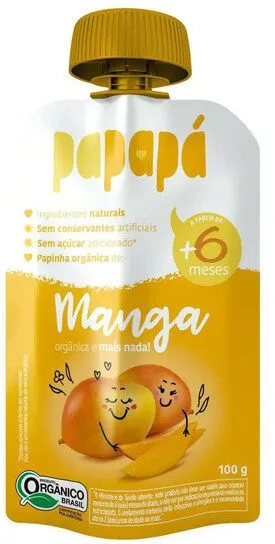 Papinha Orgânica Manga Papapá Squeeze 100g