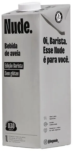 Bebida à Base De Aveia Barista Nude. Caixa 1l