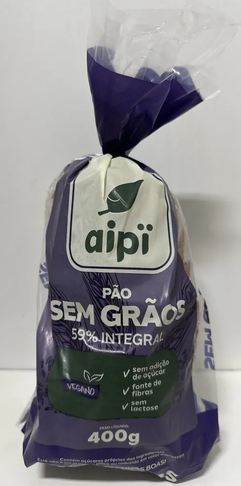 Pão Sem Grãos 59% Integral