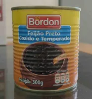 Feijão preto cozido e temperado