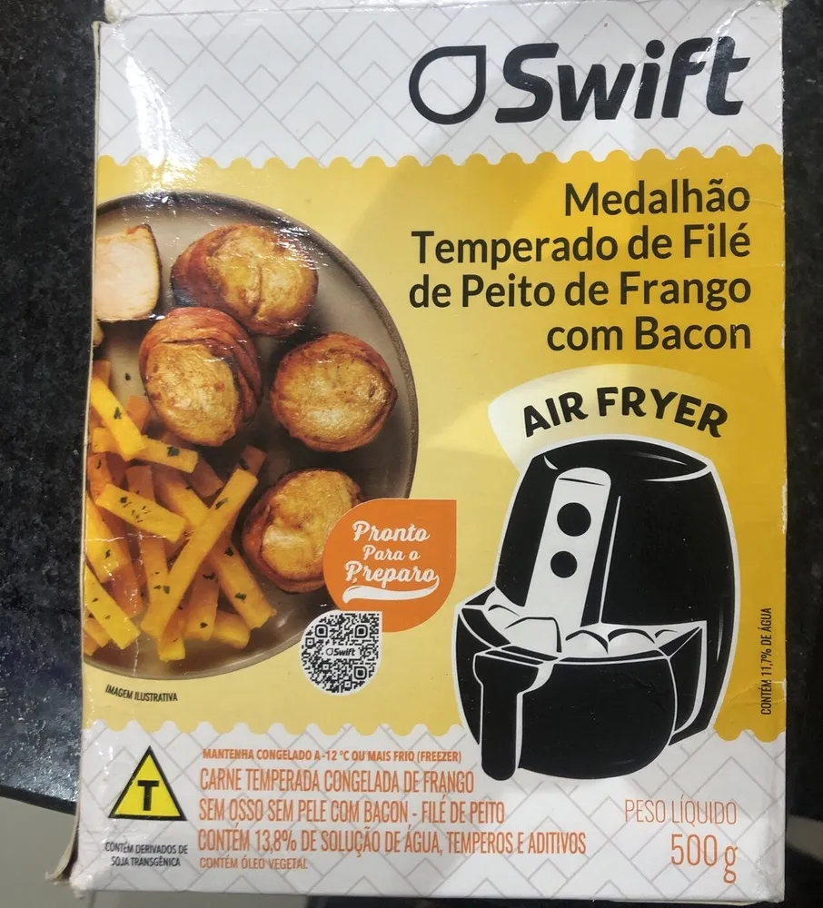 Medalhão Temperado De Filé De Peito De Frango Com Bacon