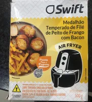 Medalhão Temperado De Filé De Peito De Frango Com Bacon
