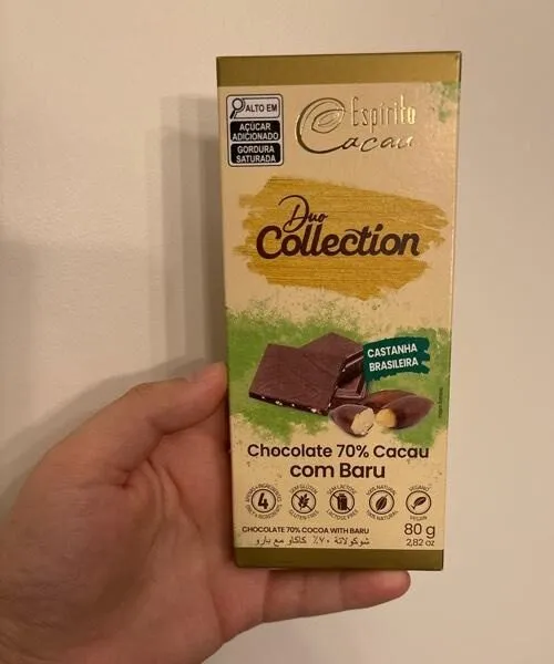Chocolate 70% Cacau com Baru