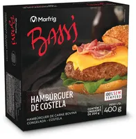 Hambúrguer De Carne Bovina Costela Bassi Caixa 400g 2 Unidades
