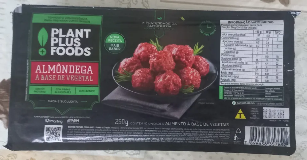 Almôndega à base de vegetal
