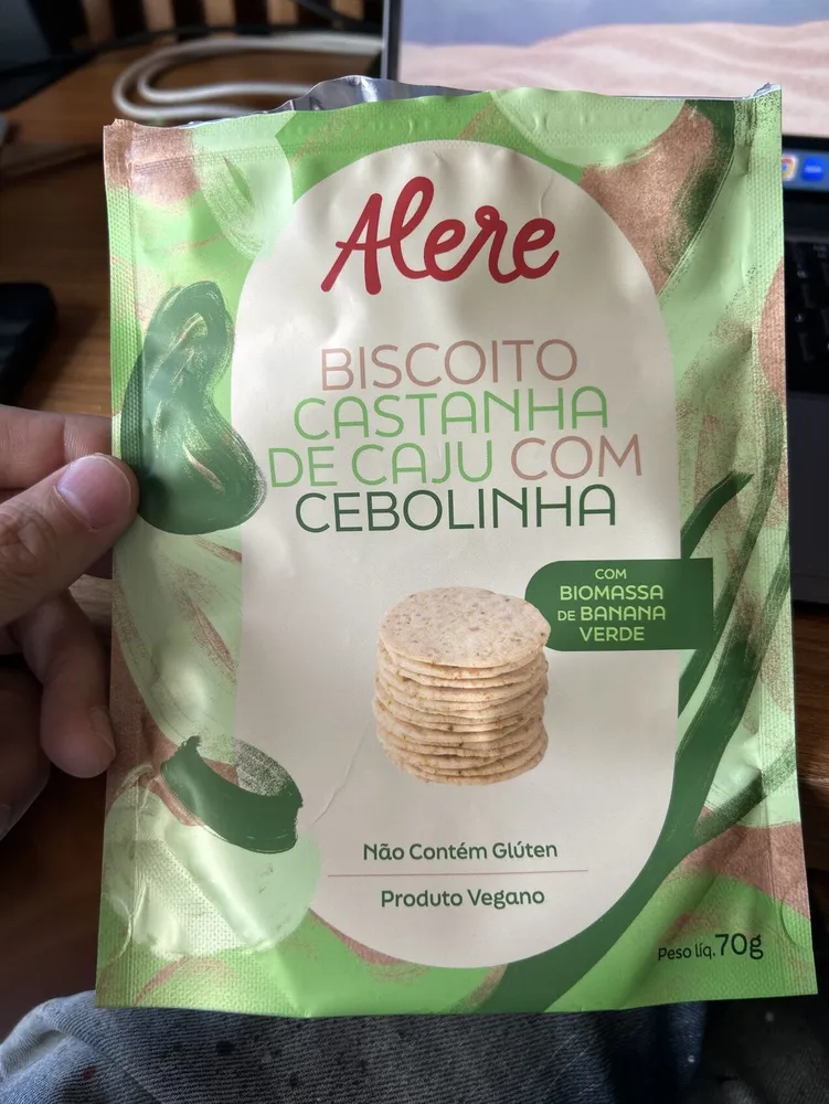 Biscoito castanha De Caju E Cebolinha