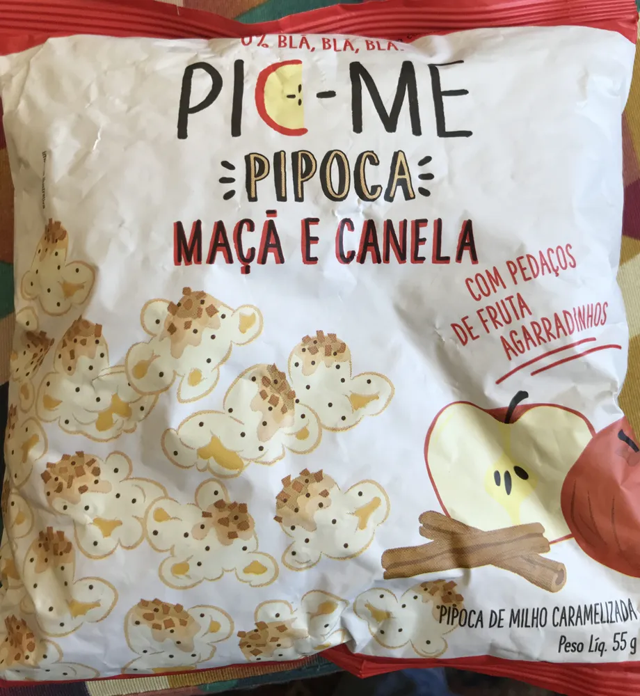 Pipoca maçã e canela