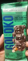 Chocolate 70 Cacau Com Pedaços De Avelãs Goldko Pacote 80g
