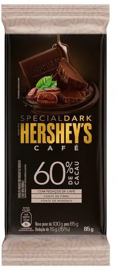 Chocolate Amargo 60 Cacau Com Pedaços De Café Hersheys Special Dark Pacote 85g