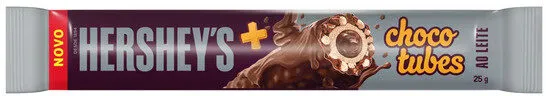 Rolinhos De Wafer Ao Leite Hersheys Mais Chocotubes Pacote 25g