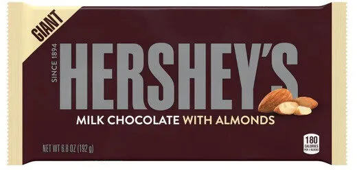 Chocolate Ao Leite Com Amêndoas Hersheys Pacote 192g