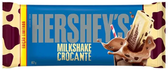Chocolate Ao Leite E Branco Milkshake Crocante Hersheys Pacote 87g