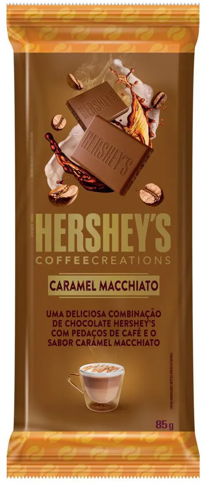 Chocolate Com Pedaços De Café Caramel Macchiato Hersheys Coffee Creations Pacote 85g
