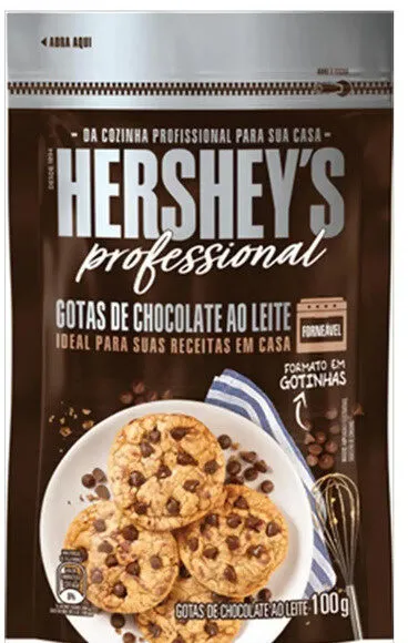 Chocolate Ao Leite Gotas Hersheys Professional Pouch 100g