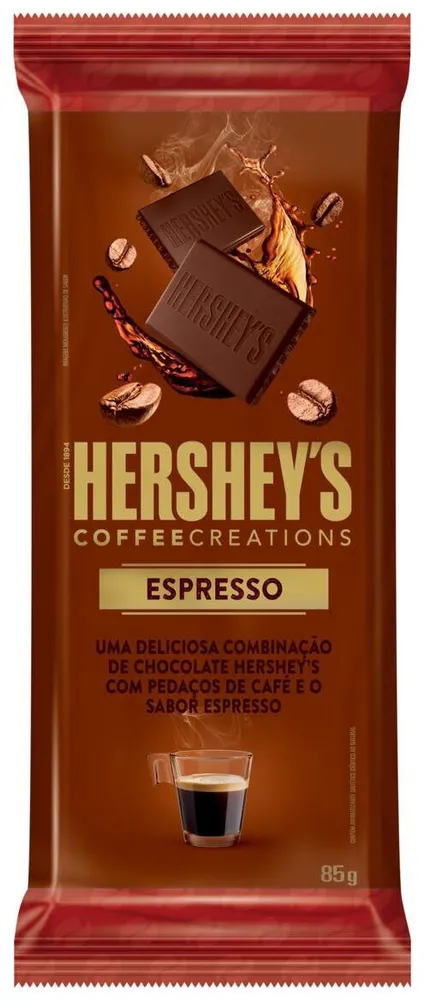 Chocolate Com Pedaços De Café Espresso Hersheys Coffee Creations Pacote 85g