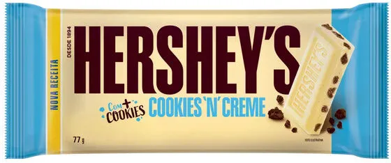 Chocolate Branco Cookies N Creme Hersheys Pacote 77g