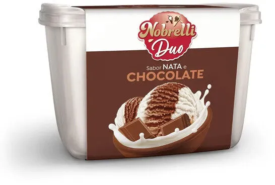 Sorvete Nata E Chocolate Nobrelli Duo Pote 1,8l