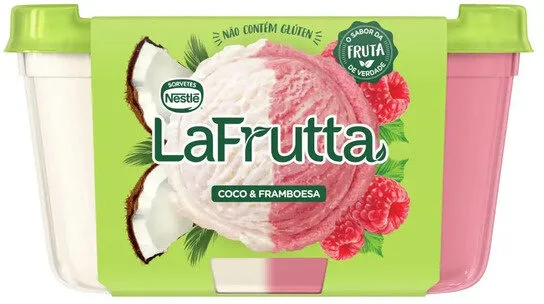 Sorvete Coco E Framboesa La Frutta Pote 1l