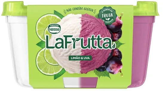 Sorvete Uva E Limão La Frutta Pote 1l