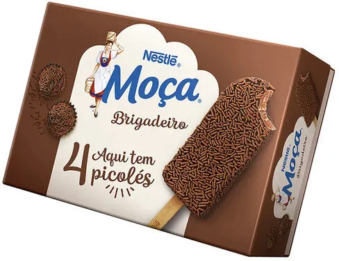 Pack Picolé Moça Brigadeiro Nestlé Caixa 252g 4 Unidades