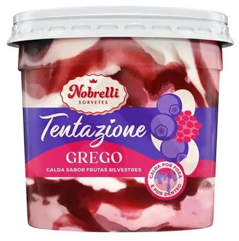 Sorvete Grego Calda Frutas Silvestres Nobrelli Tentazione Pote 1,5l