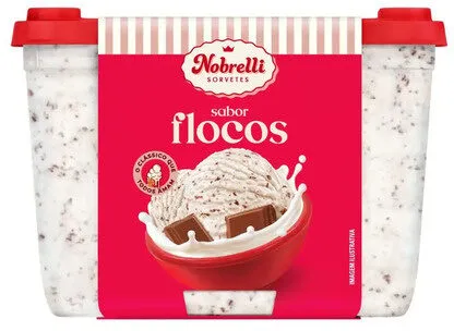 Sorvete Flocos Nobrelli Pote 1,3l
