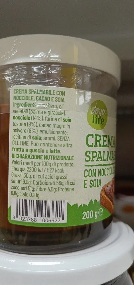 Nutella cacao nocciole e soia
