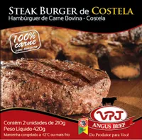 Hambúrguer De Carne Bovina Costela Black Angus Vpj Caixa 420g 2 Unidades