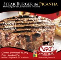 Hambúrguer De Carne Bovina Picanha Black Angus Vpj Caixa 420g 2 Unidades
